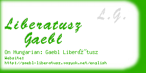 liberatusz gaebl business card